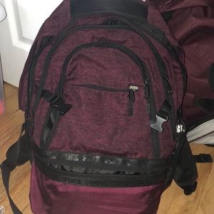 Maroon backpack